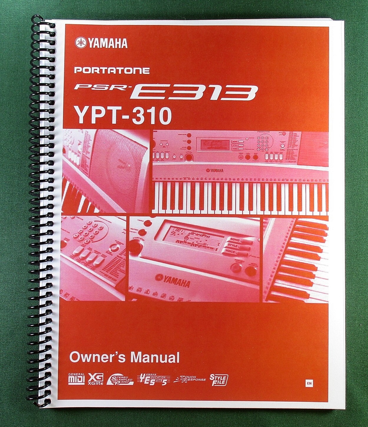 Yamaha PSR-E313 YPT-310 Instruction Manual: 90 Pages & Protective Covers!