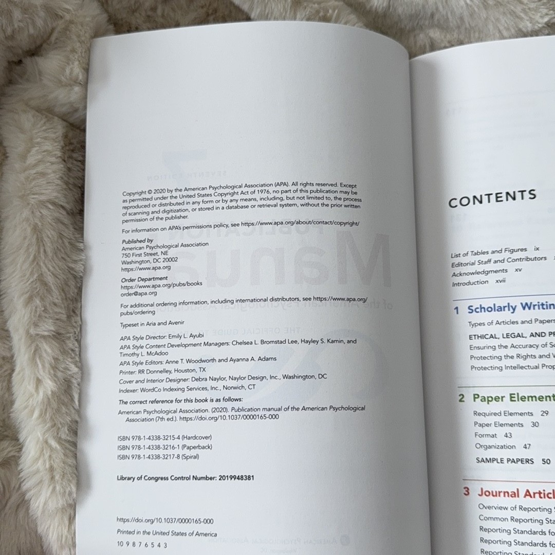 Publication Manual of the American Psychological Association Seventh Edition APA
