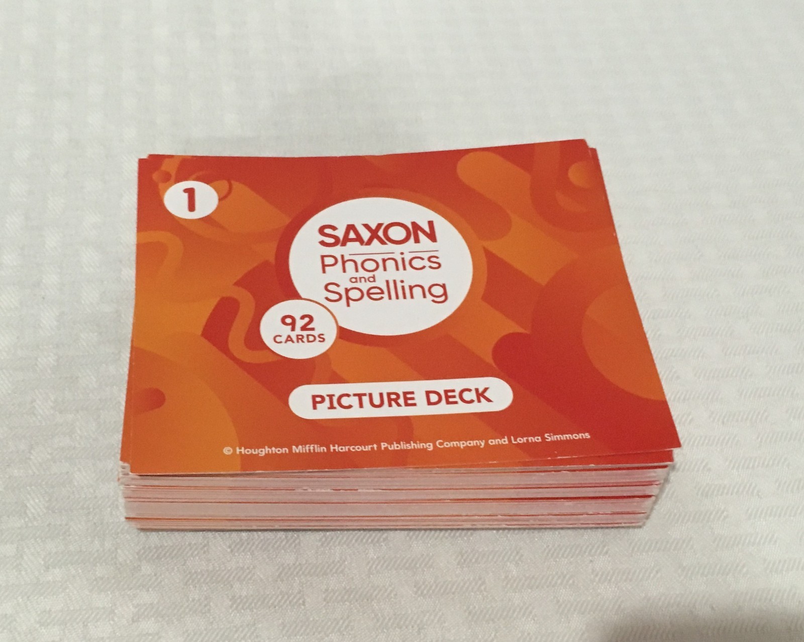 HMH SAXON PHONICS & SPELLING PICTURE CARD DECK / 92 PICTURE CARDS / GRADE 1