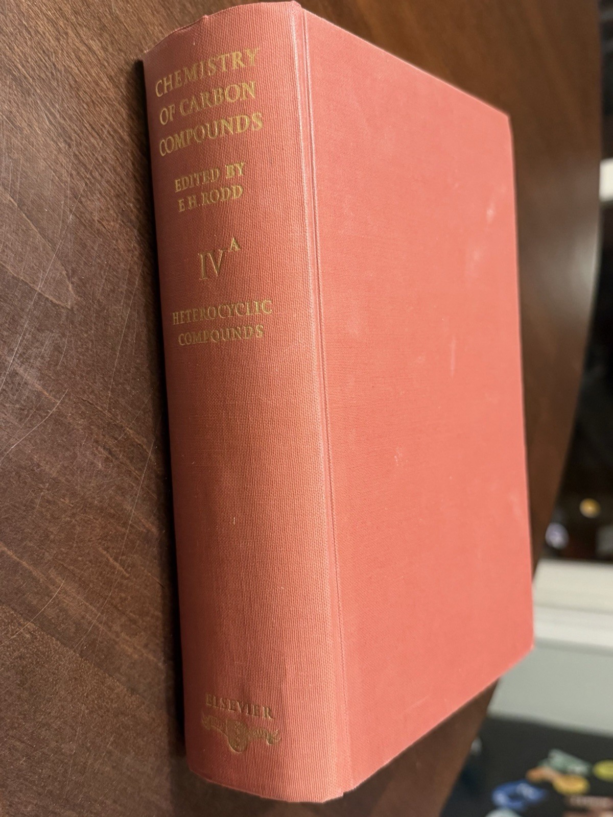 1957 RODD’s Chemistry Carbon Compounds 1st Ed HETEROCYCLIC COMPOUNDS Part A 4A