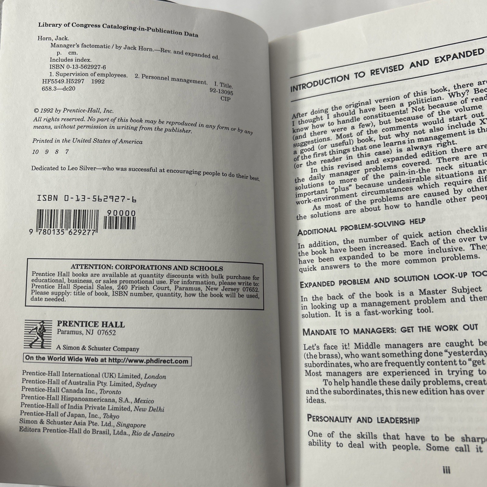 Manager’s Factomatic Second Edition by Gary Armstrong and Jack Horn 1992