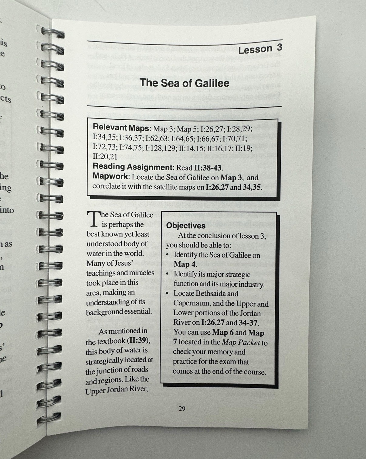 Bible Geography Workbook BIB316 Holy Land Berean Global University Spiral 2001