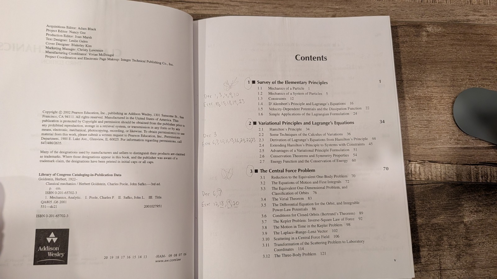 Classical Mechanics 2002 HC 3rd Edition Addison Wesley Goldstein Poole Safko
