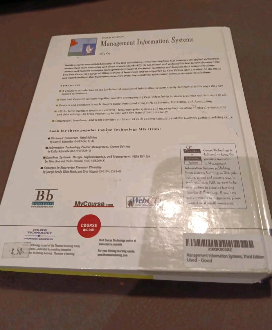 Management Information Systems, Oz, Effy, Used; Good Book