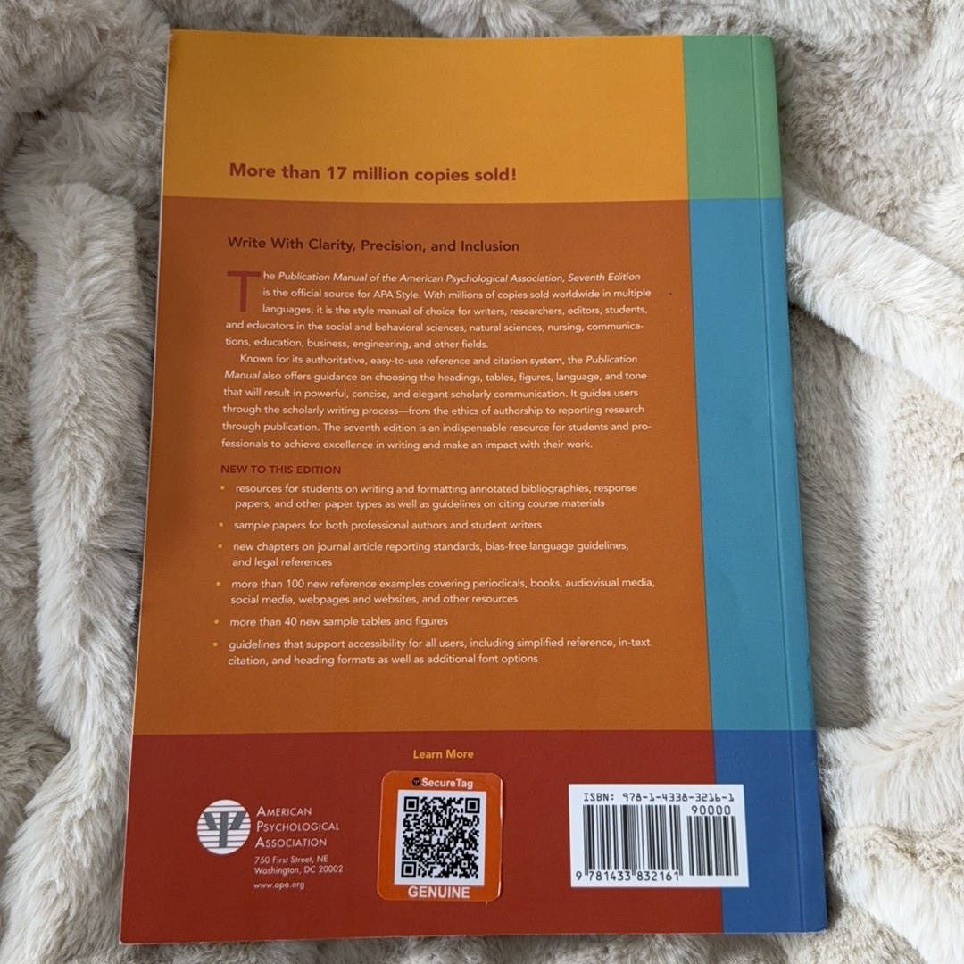 Publication Manual of the American Psychological Association Seventh Edition APA
