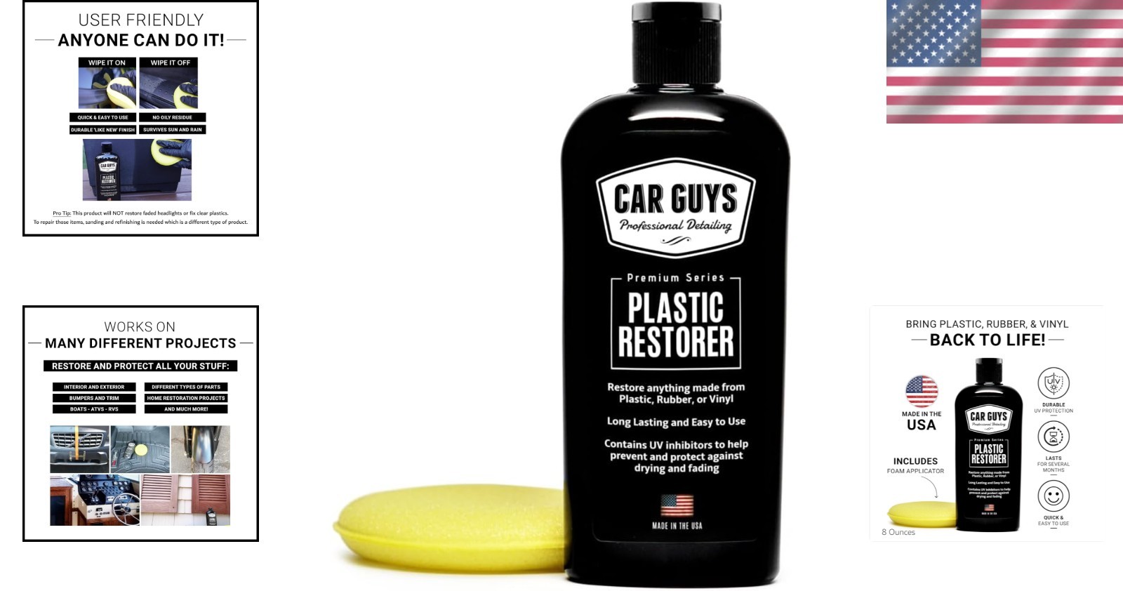 Ultimate Plastic Restorer & Trim Repair Kit – Safe 8 Oz Auto Detailing Solution