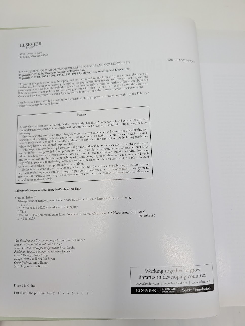 Management of Temporomandibular Disorders and Occlusion 7 edition