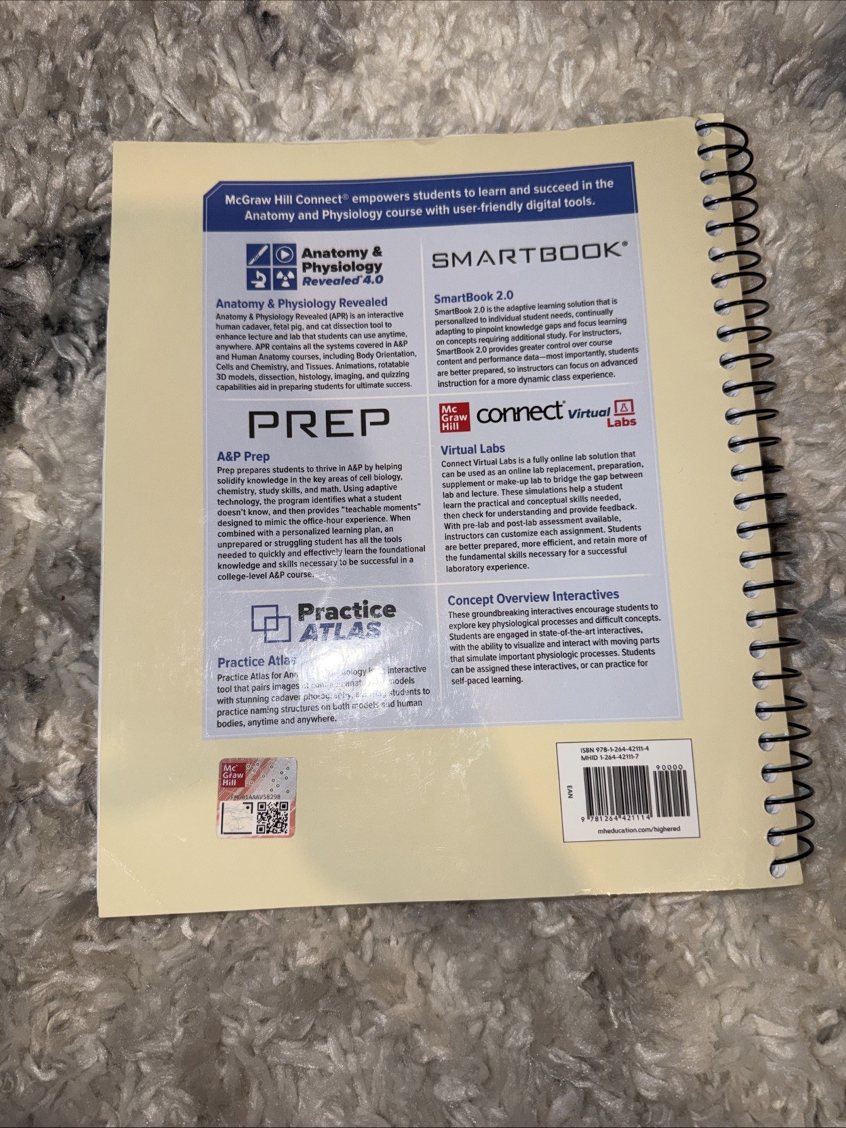 Seeley’s Anatomy & Physiology- Laboratory Manual- 13th Edition Spiral Paperback