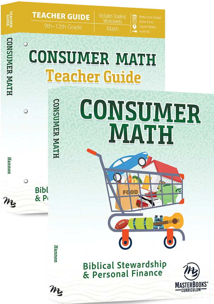 New Master Books CONSUMER MATH Curriculum Set Personal Finance Homeschooling
