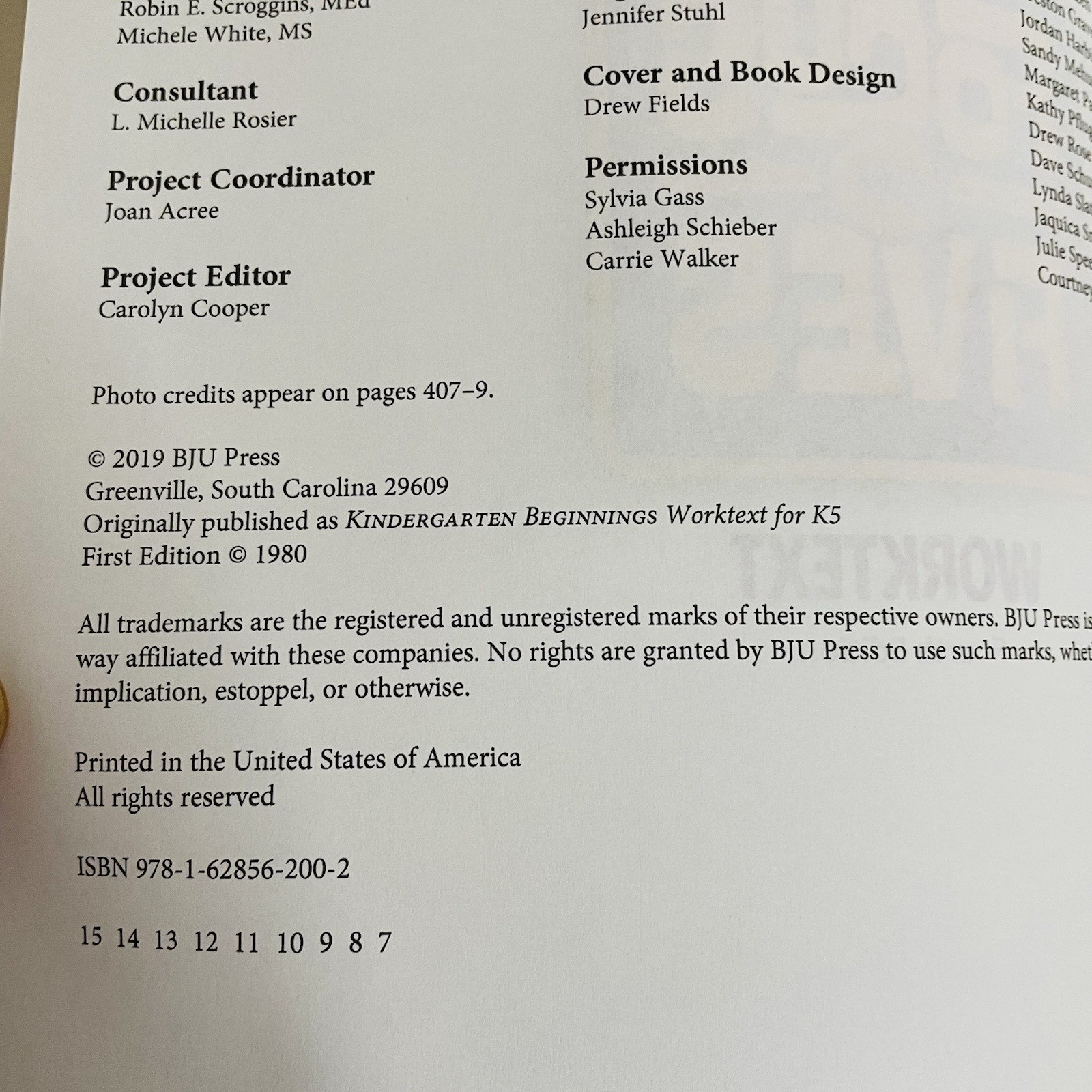 BJU Press Focus on Fives Student Worktext 4th edition K5 Homeschool Unused