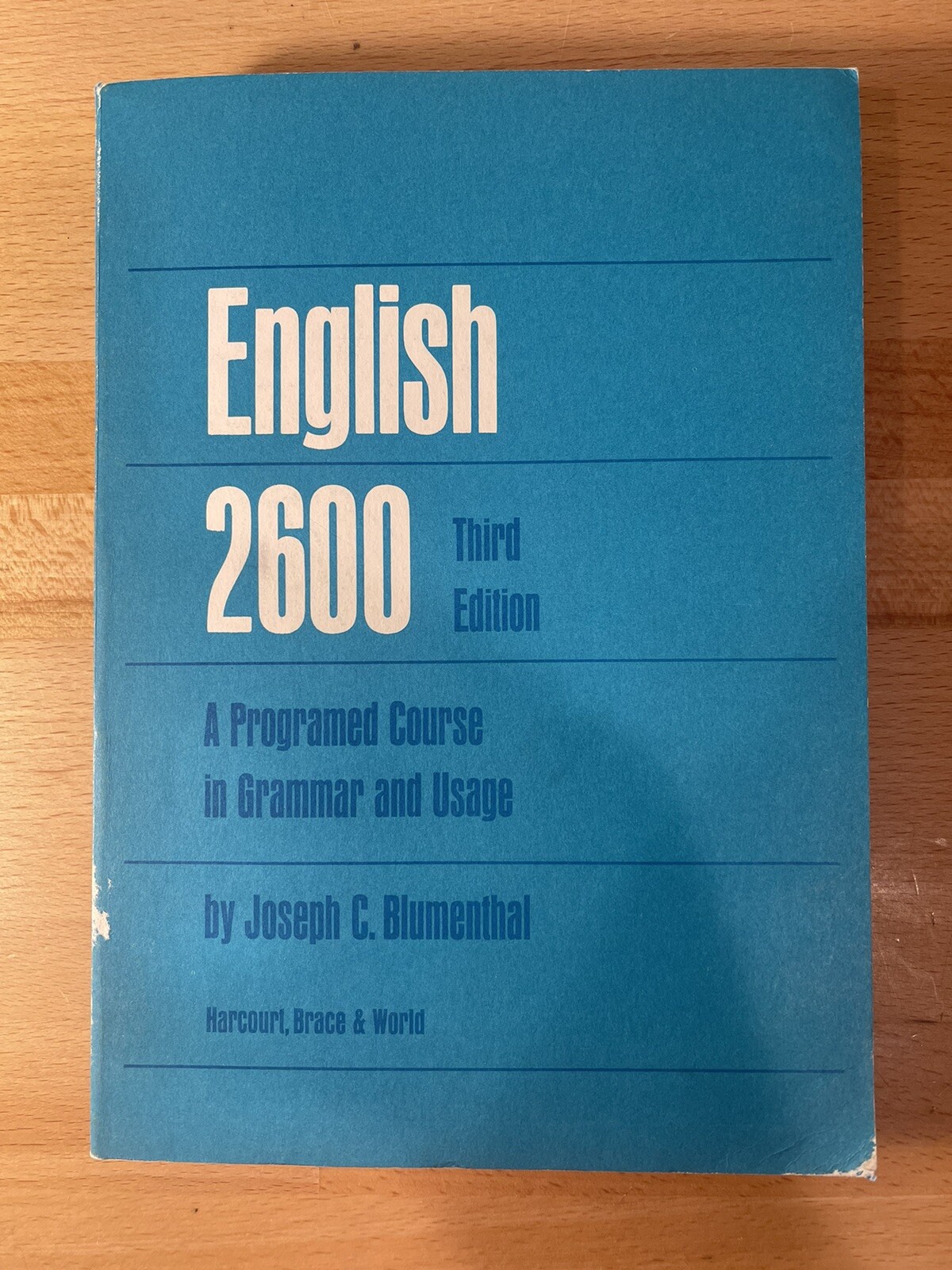 English 2600 Third Edition By Joseph C Blumenthal Pre Owned Paperback