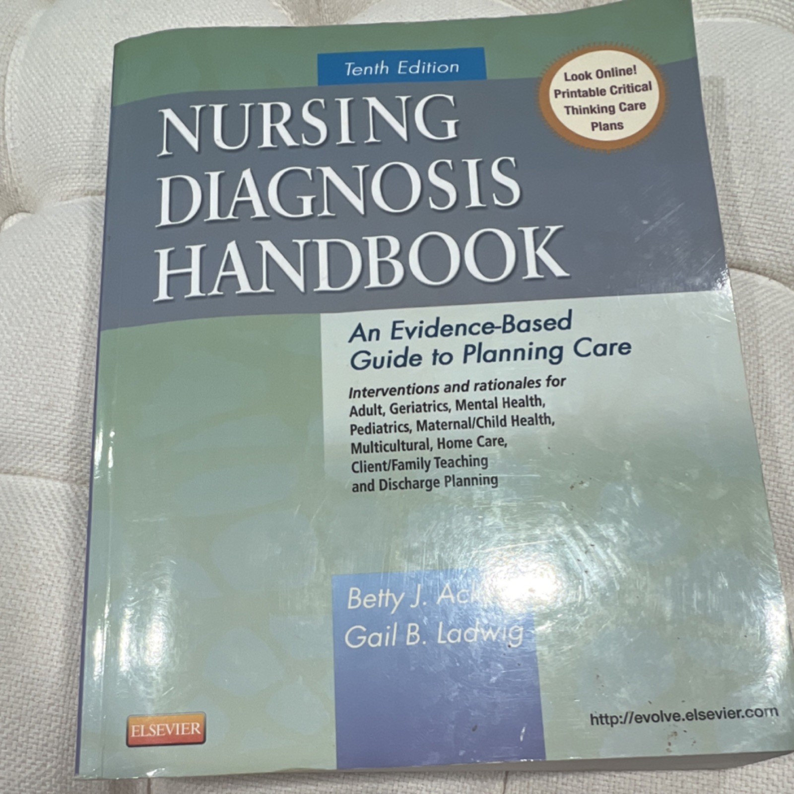 Nursing Diagnosis Handbook Tenth Ed Ackley Ladwig Paperback Elsevier Medical