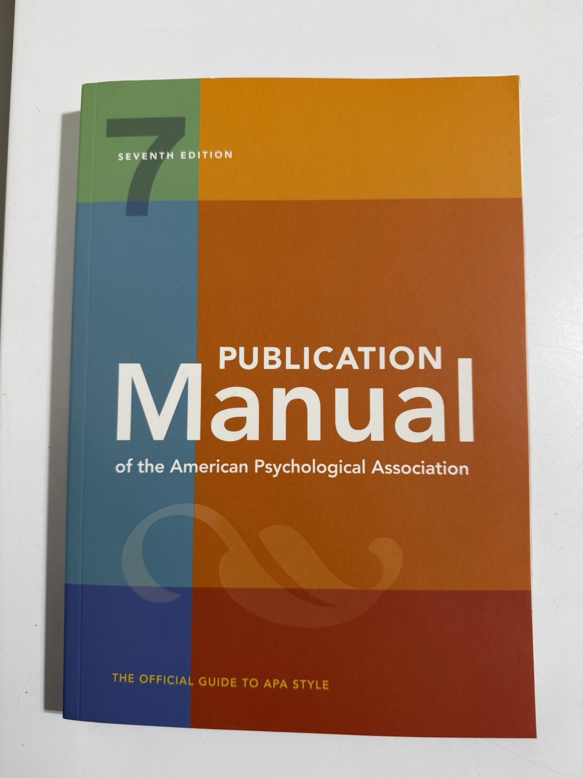 Publication Manual (OFFICIAL) 7th Edition of the American Psychological…