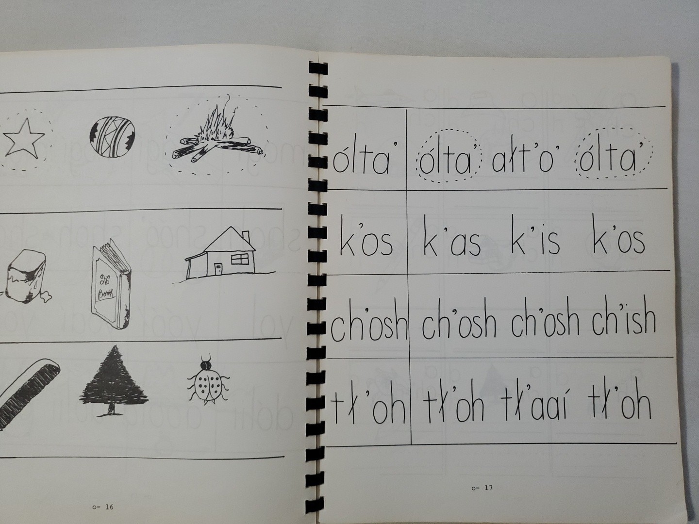 Vintage 1973 Navajo Vowels Workbook Diné Language Study Practice Word Letter