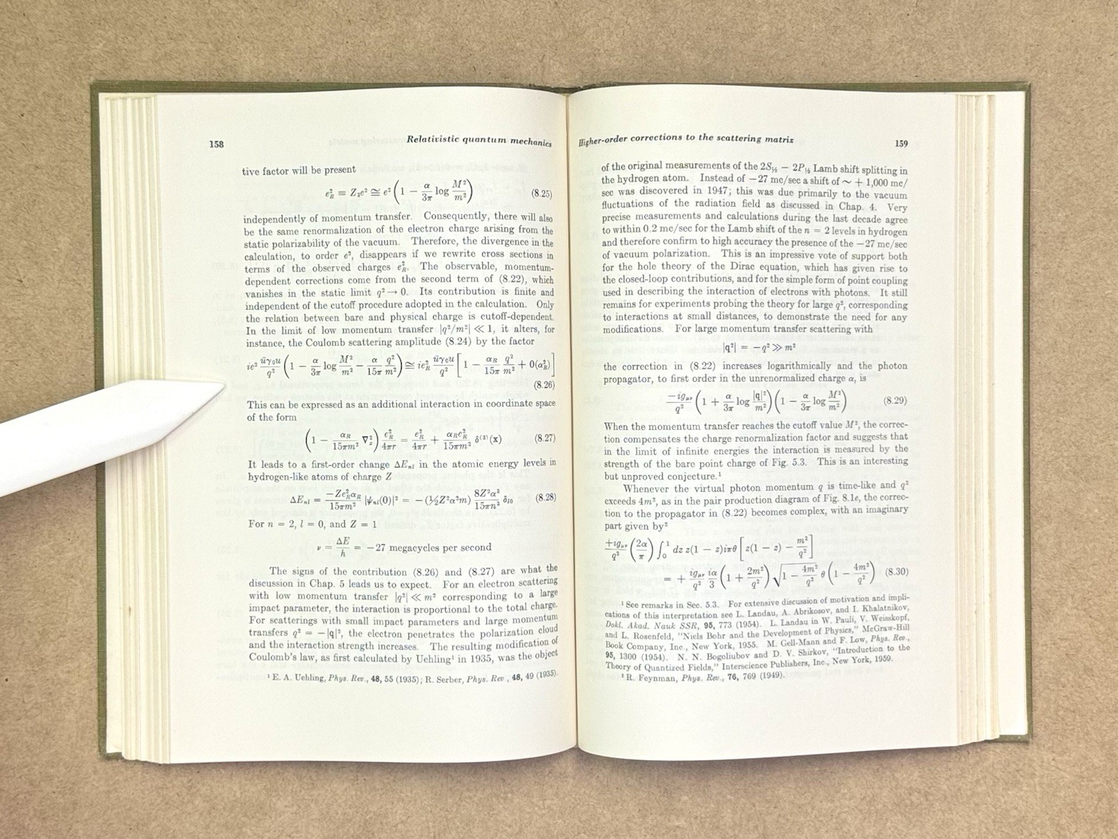 Vintage 1964 Relativistic Quantum Mechanics by Bjorken & Drell HCVG 1st Edition