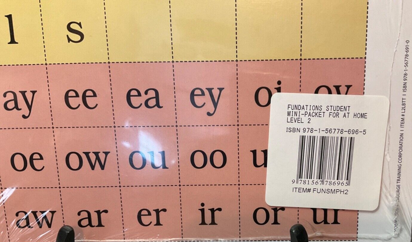 Wilson Fundations Students Mini-Packet Home Support Level 2 Letter Tiles Sealed