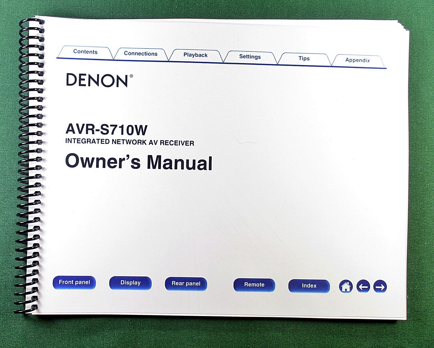 Denon AVR-S710W Instruction Manual: Full Color 268 Pages & Protective Covers!