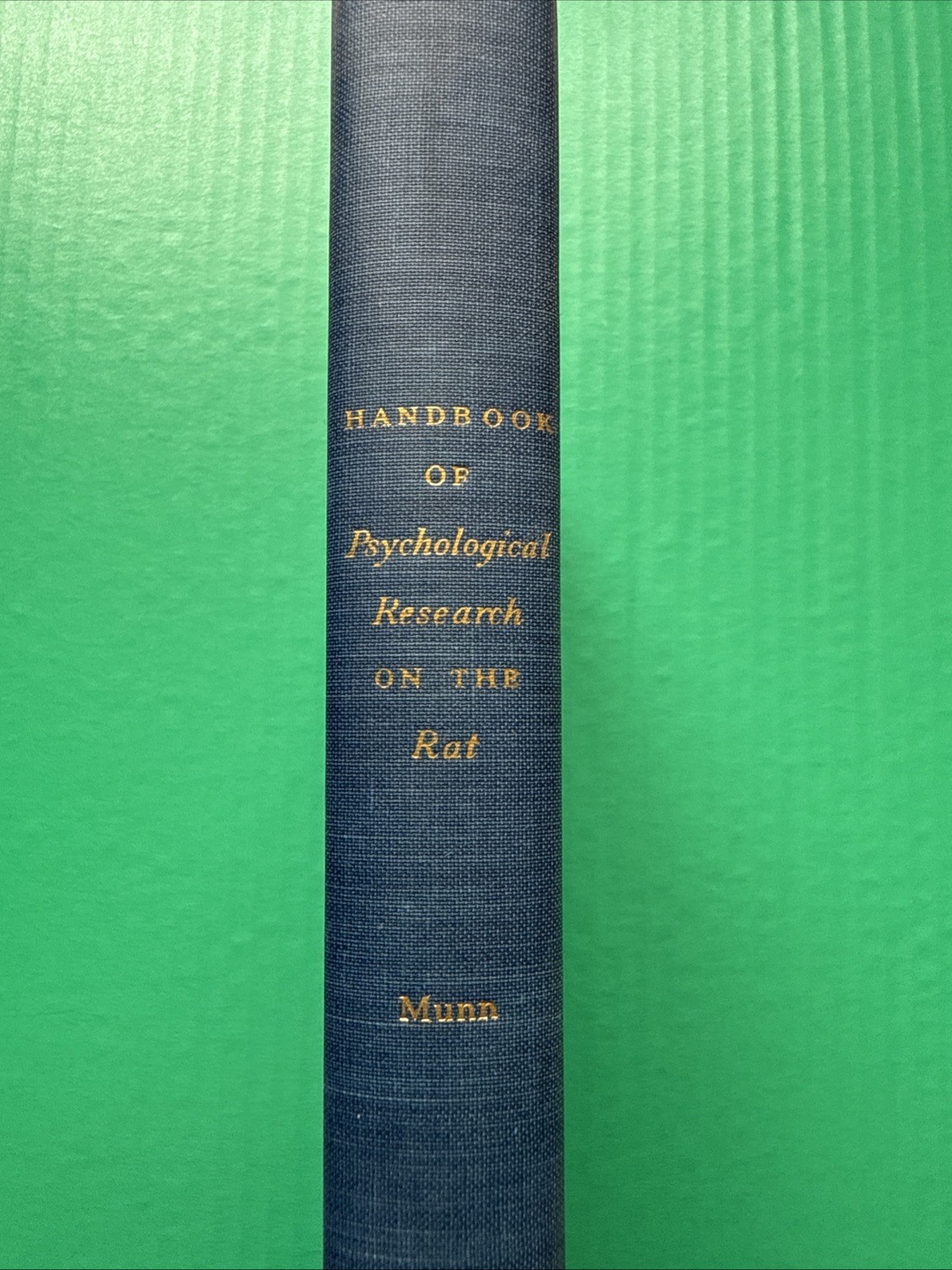 Handbook of Psychological Research on the Rat (1950) by Norman Munn HC VG RARE