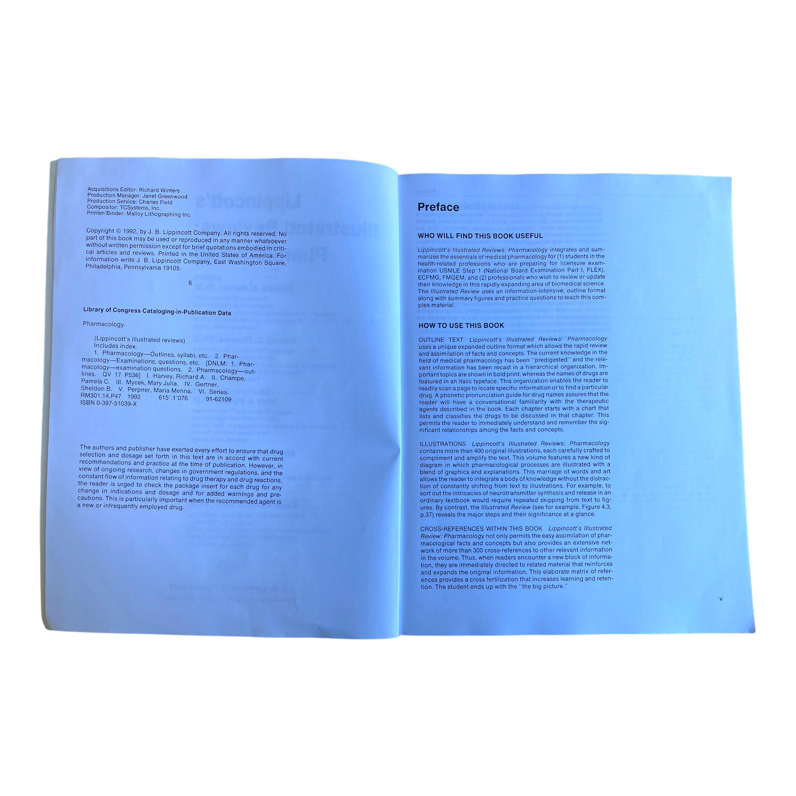 Lippincott Illustrated Reviews: Pharmacology 1st edition 1994 Harvey Champe VTG