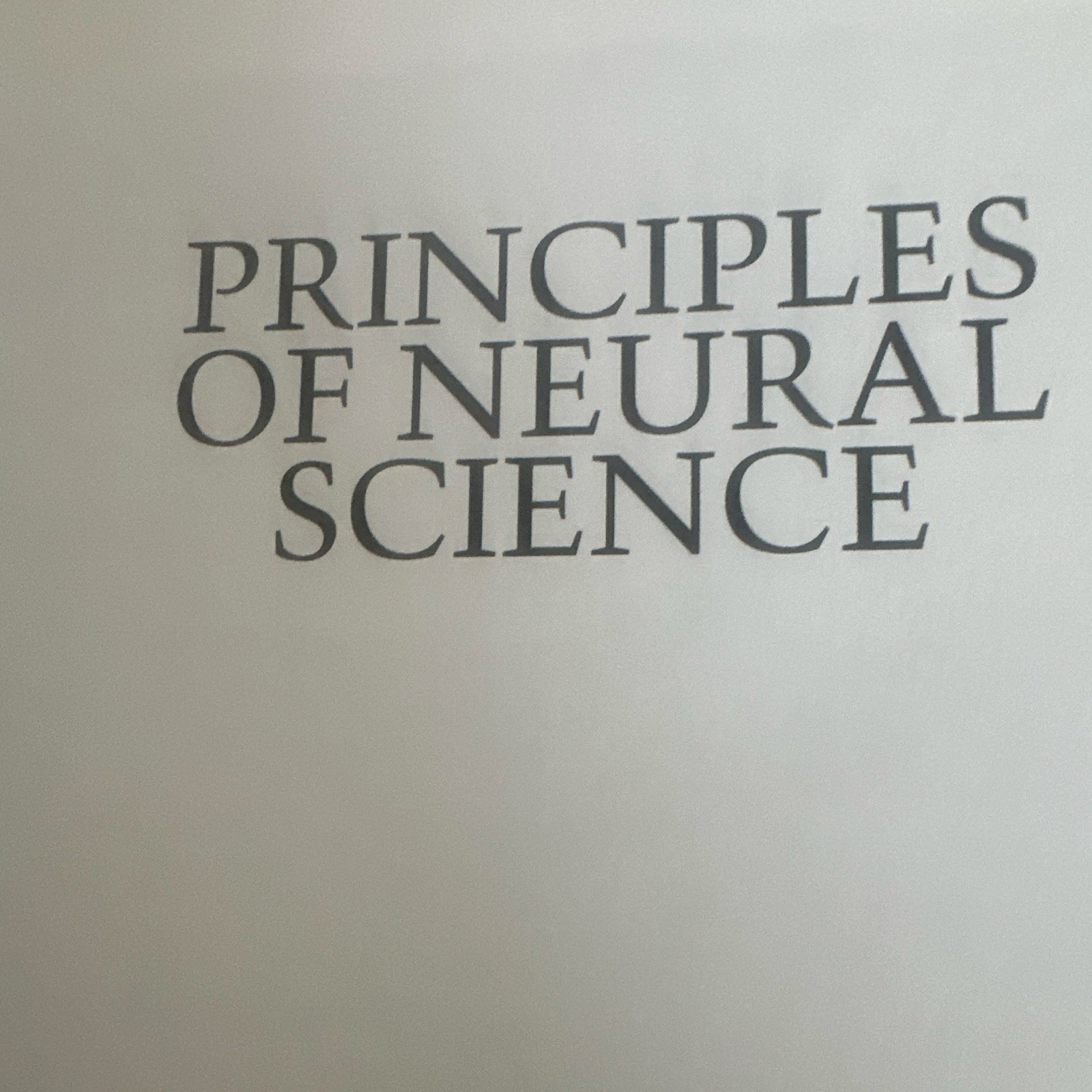 Principles of Neural Science Fourth Edition Hardcover Eric R. Kandel Textbook