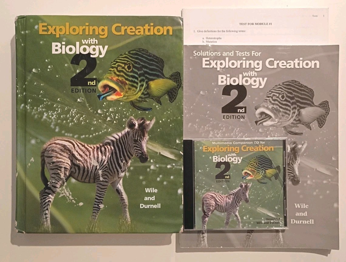 Apologia Biology Textbook Solutions Tests CD-ROM Set Homeschool Curriculum 2E