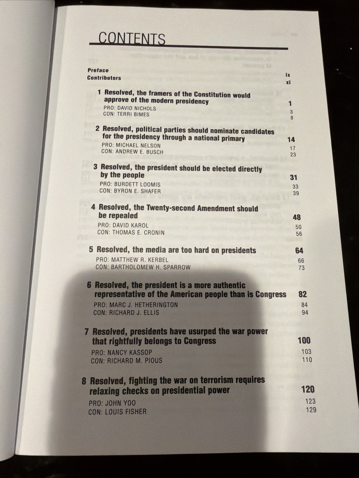 Debating the Presidency textbook Ellis & Nelson 2nd ed