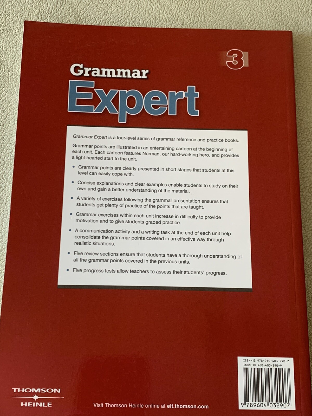 GRAMMAR EXPERT Book 3 ESL Advanced Grammar and Writing Skills Like New Condition