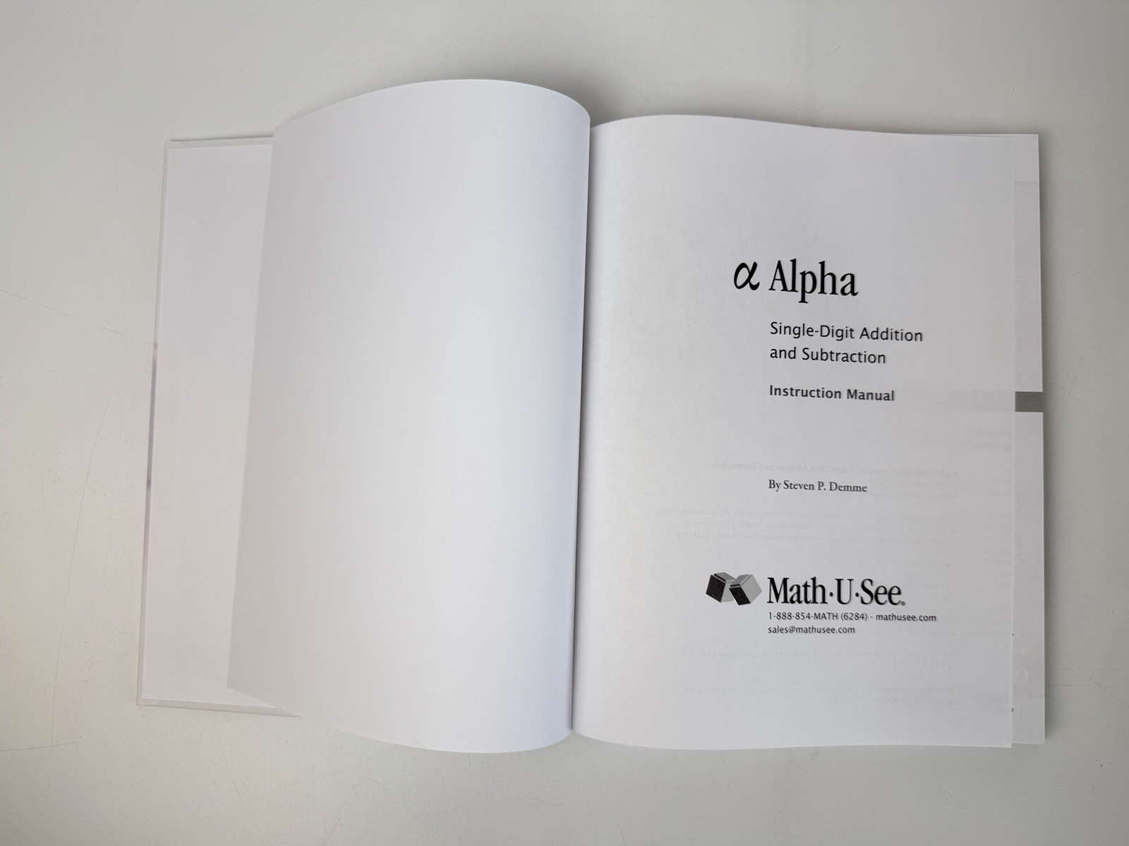 Math-U-See Alpha Single-Digit Addition & Subtraction Student Book + Manual + DVD