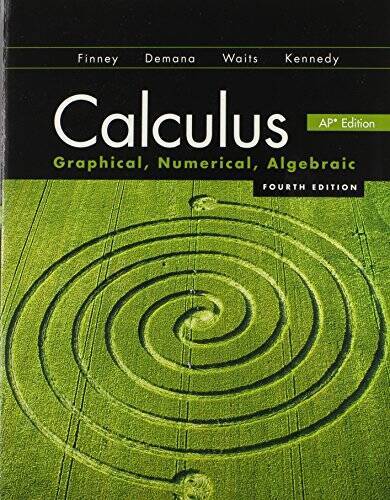 Calculus: Graphical, Numerical, Algebraic – Hardcover By Ross L Finney – GOOD