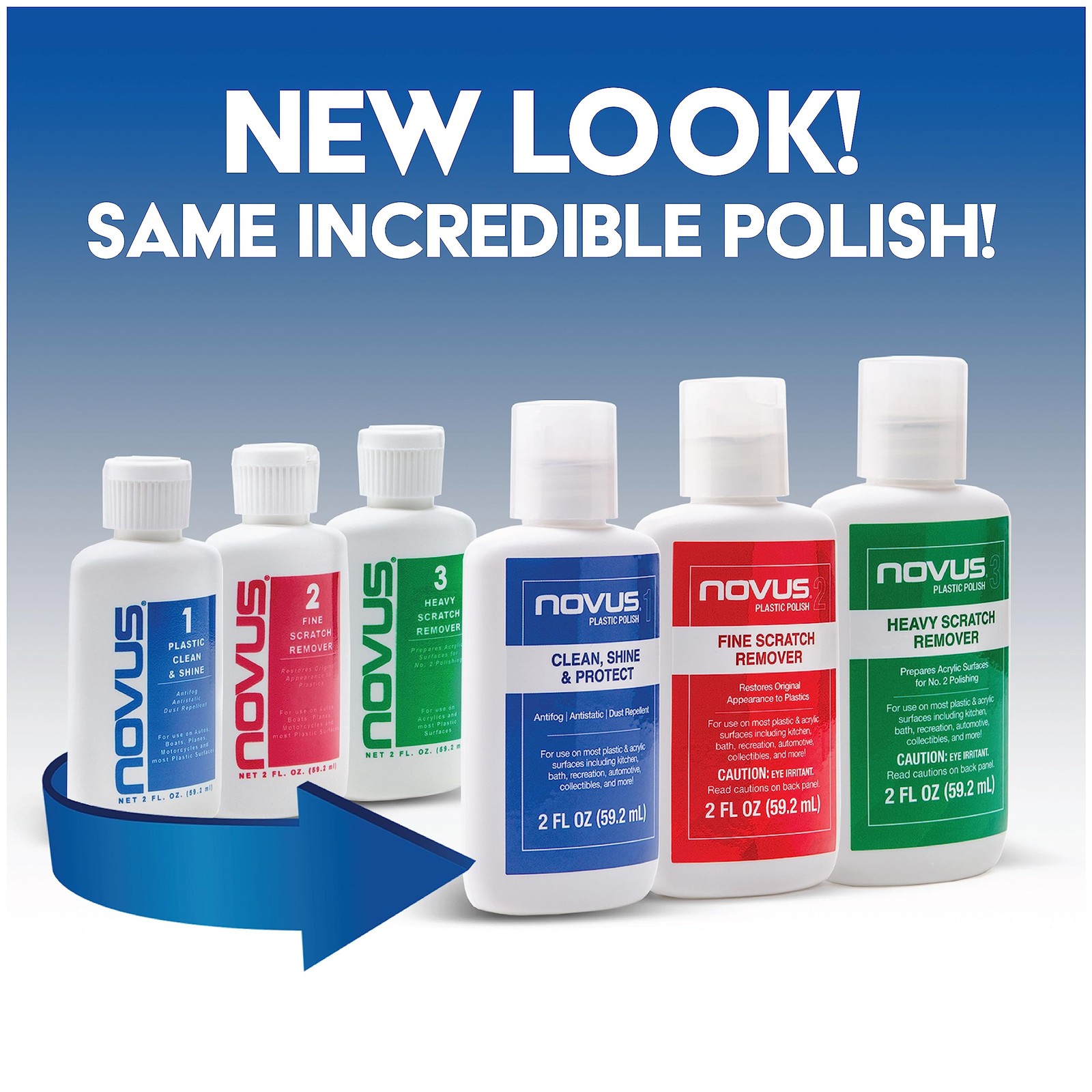 8oz Plastic Scratch Remover Cleaner Shine Kit with Polish Mates Pack PK1