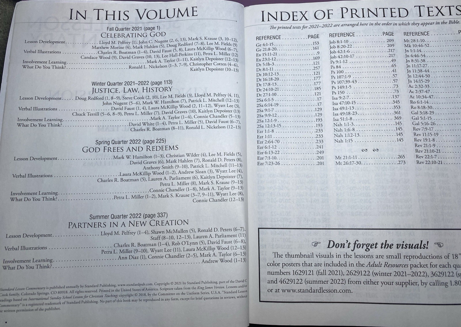 2021-2022 KJV Standard Lesson Commentary Large Print Edition – David C. Cook