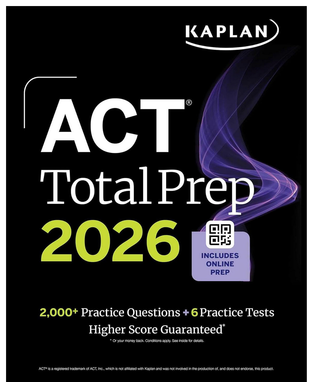 ACT TOTAL PREP 2026 Kaplan Test Prep (COR) 2000+ Questions 6 Practice Tests +