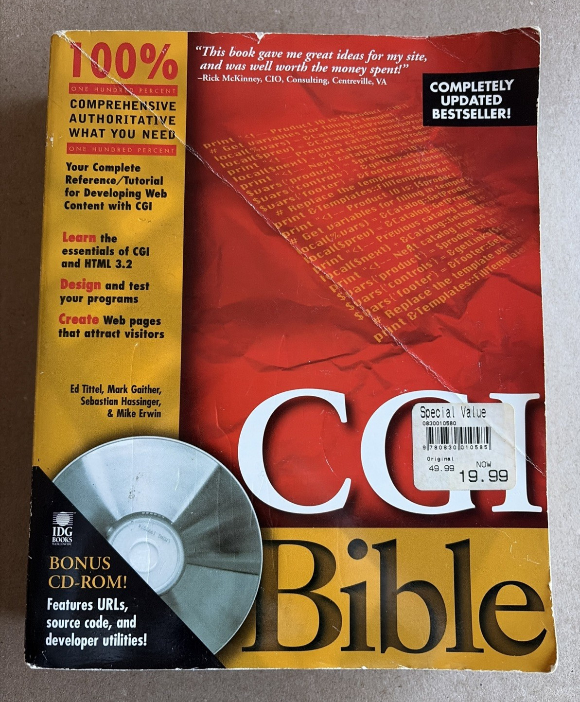 CGI Bible – Learn, Design & Create with CGI Book Only 1996 SC