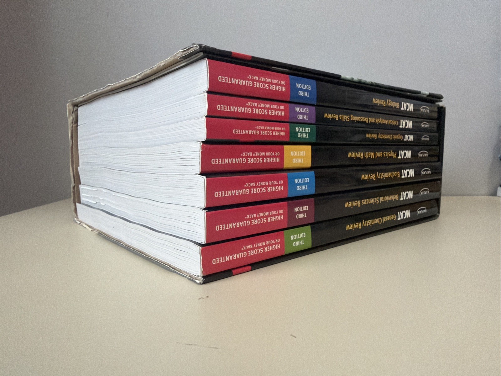 MCAT Complete 7-Book Subject – Paperback, by Kaplan – Acceptable Annotated In