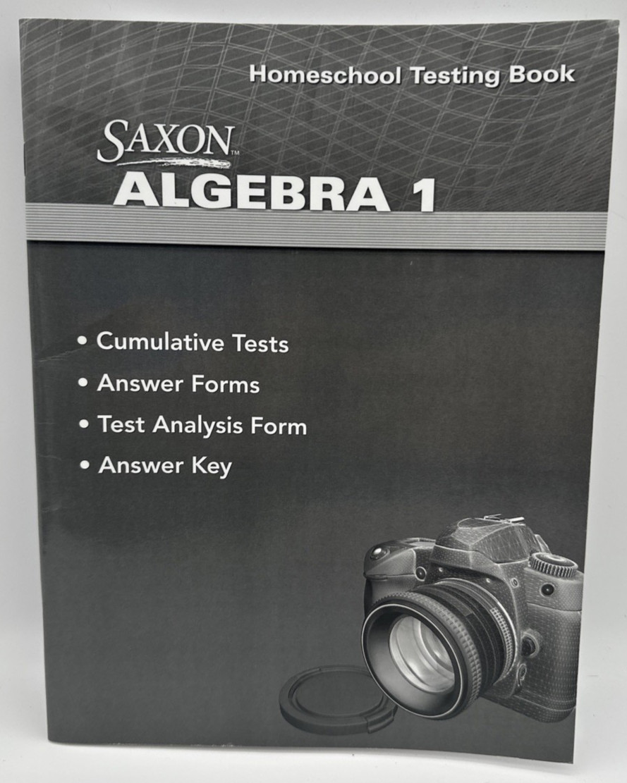 Saxon Algebra 1 4th Edition Testing Book Paperback Good Condition