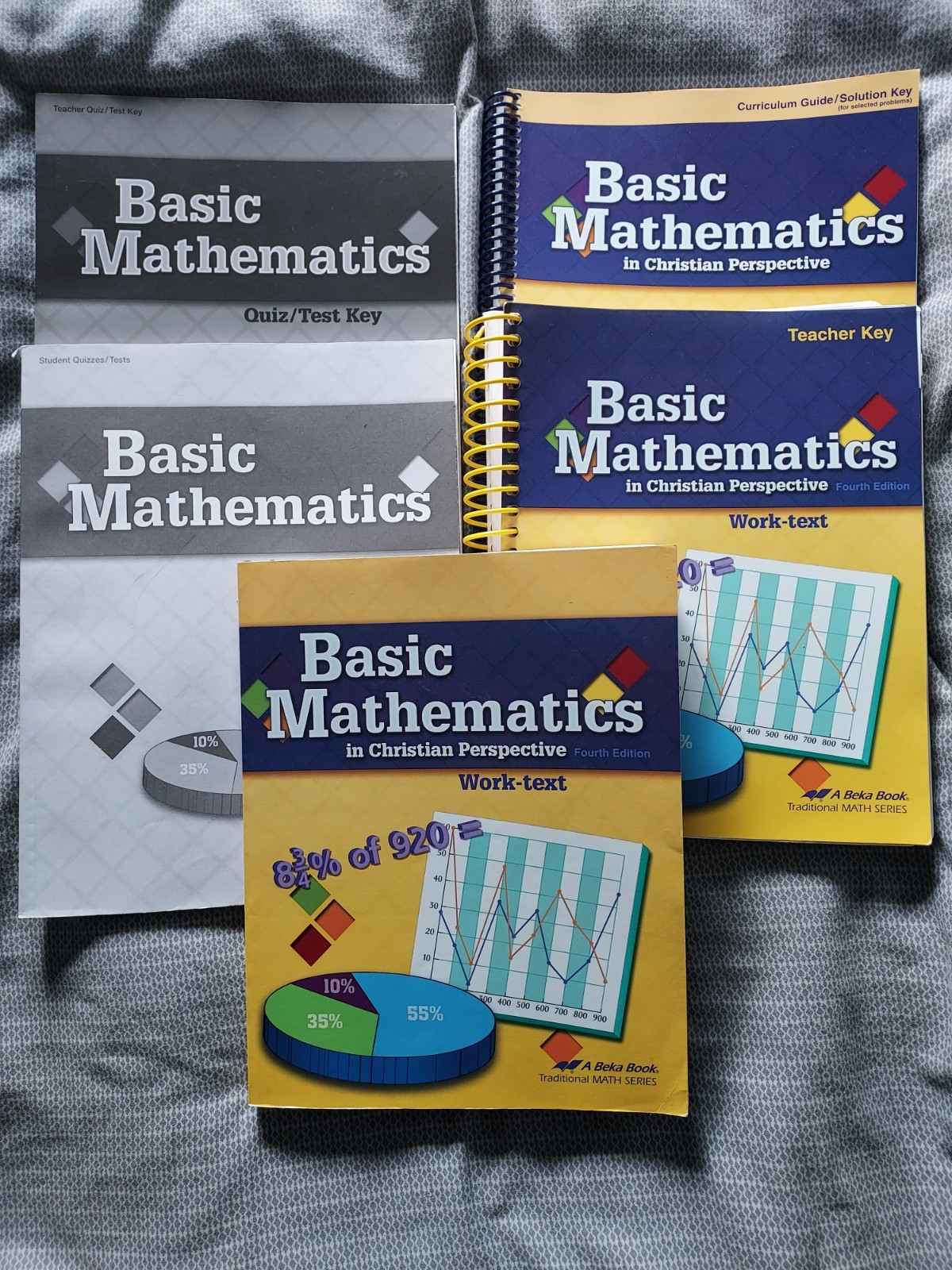 A Beka Book Basic Mathematics Textbook Classroom Set w/ Teacher Key, Tests