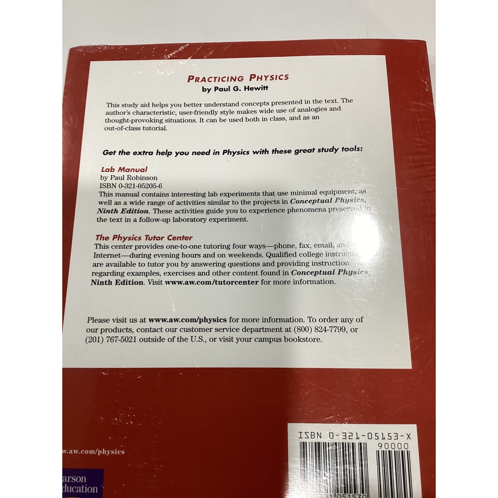 Conceptual Physics Ninth Edition Practicing Physics Paul G Hewitt 032105153X NEW