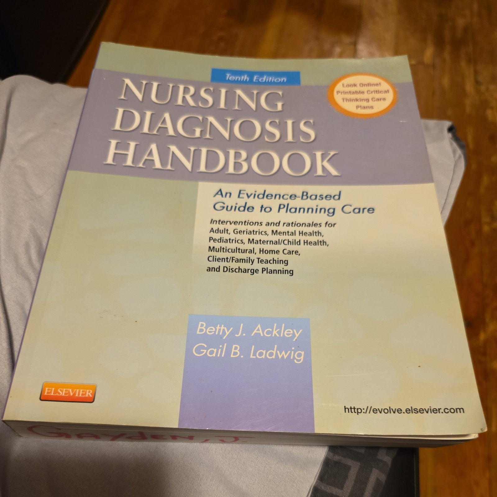 Diagnosis Handbook An EvidenceBased Guide to Planning Care by Gail B.