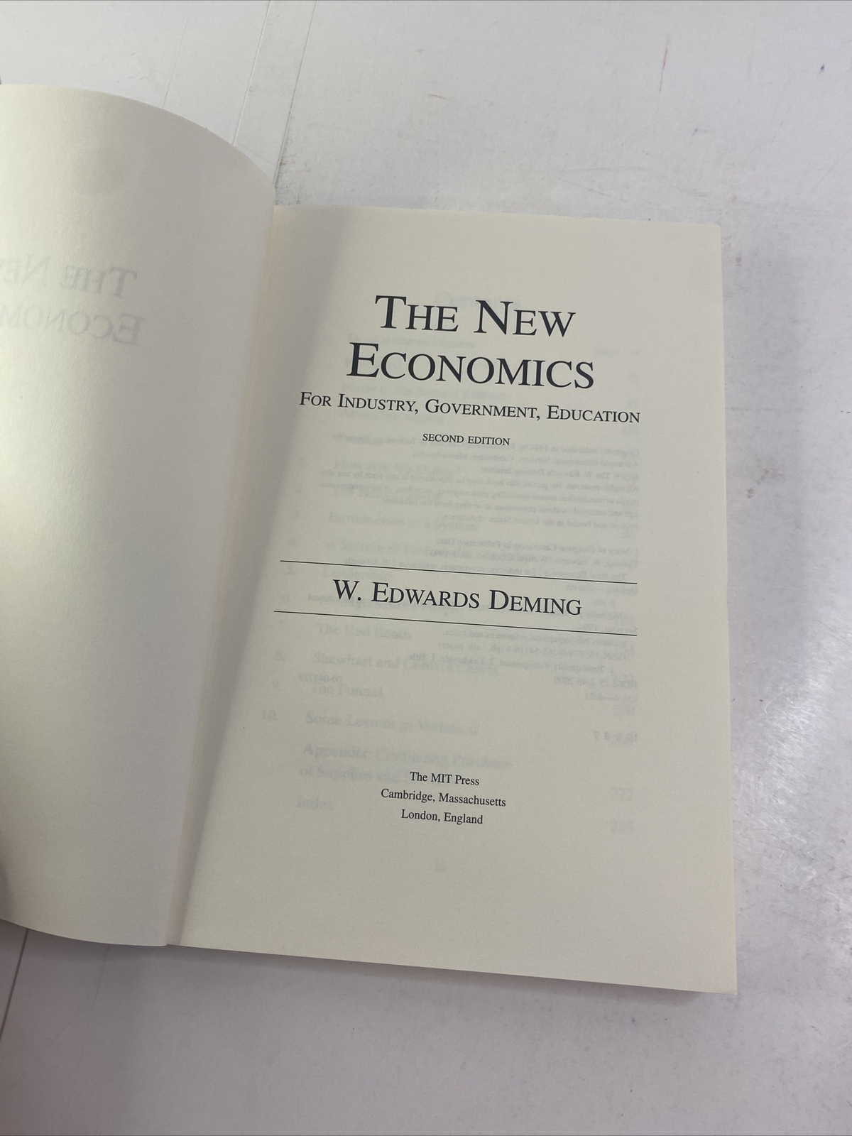 The New Economics – W. Edwards Deming (Paperback, 1994)