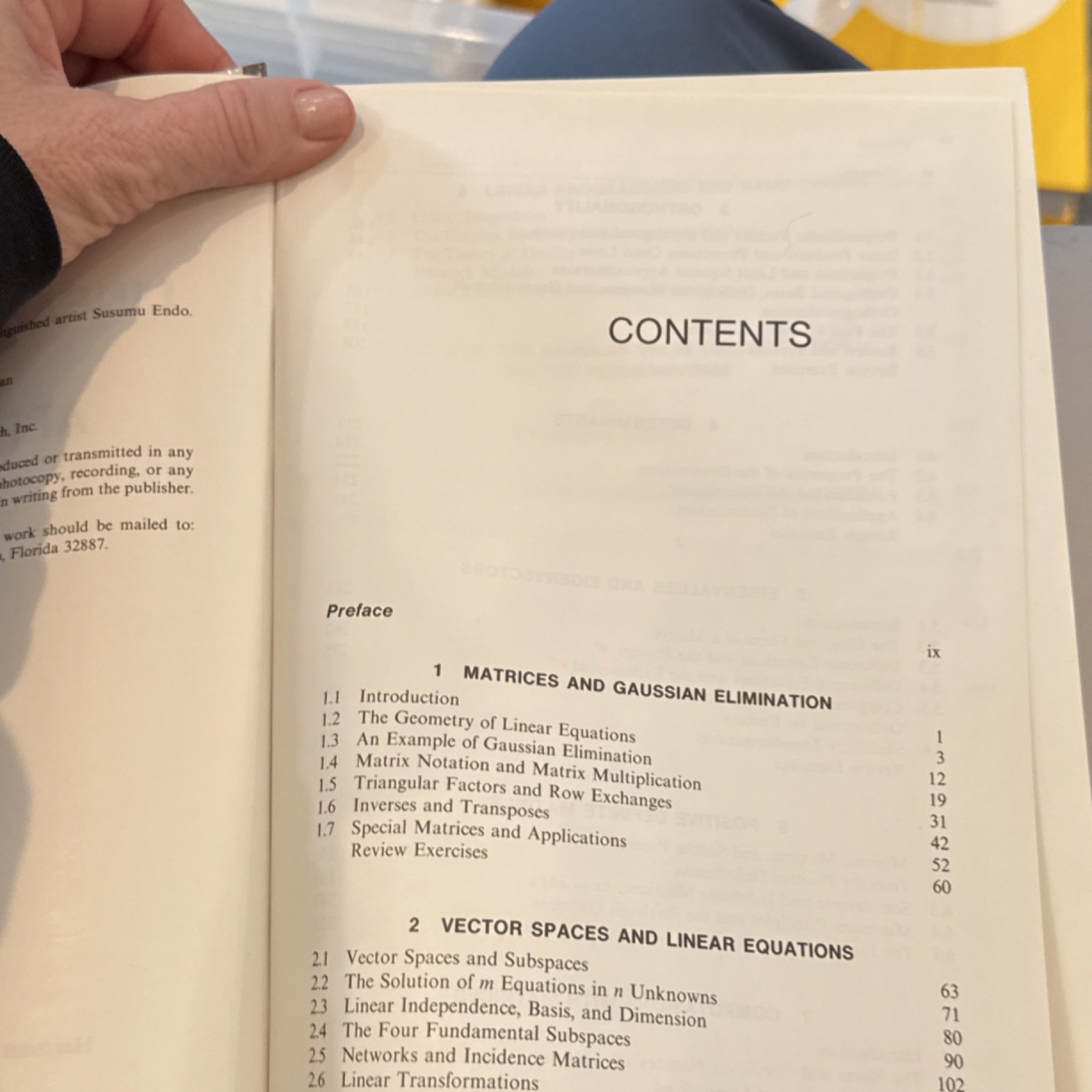 Linear Algebra and Its Applications Third Edition Gilbert Strang Hardcover