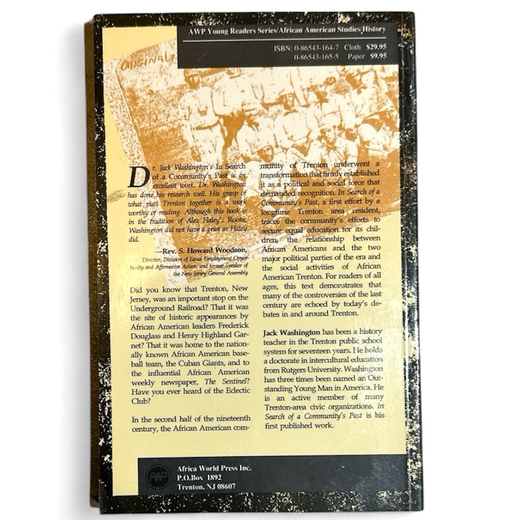 In Search of a Community’s Past: The Black Community In Trenton NJ, 1860 Signed
