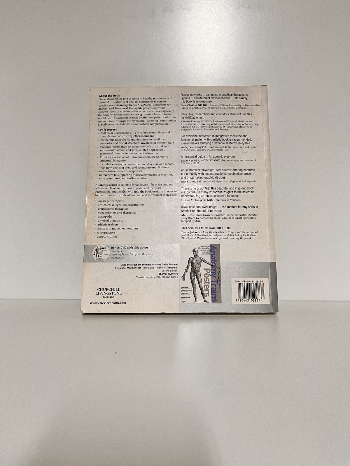 Anatomy Trains 2nd Ed Thomas W. Myers Churchill Livingstone Bonus DVD HC -NO DVD