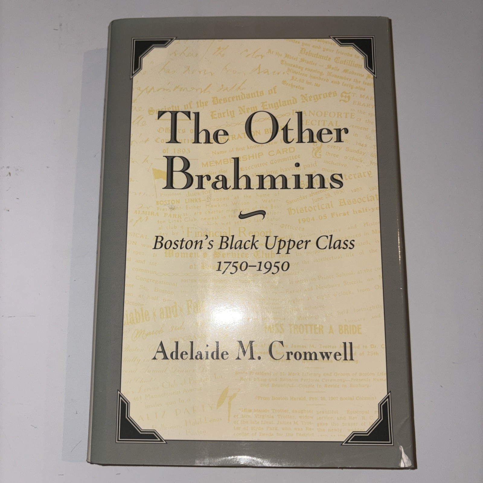 Black Community Studies: Other Brahmins : Boston’s Black Upper Class…