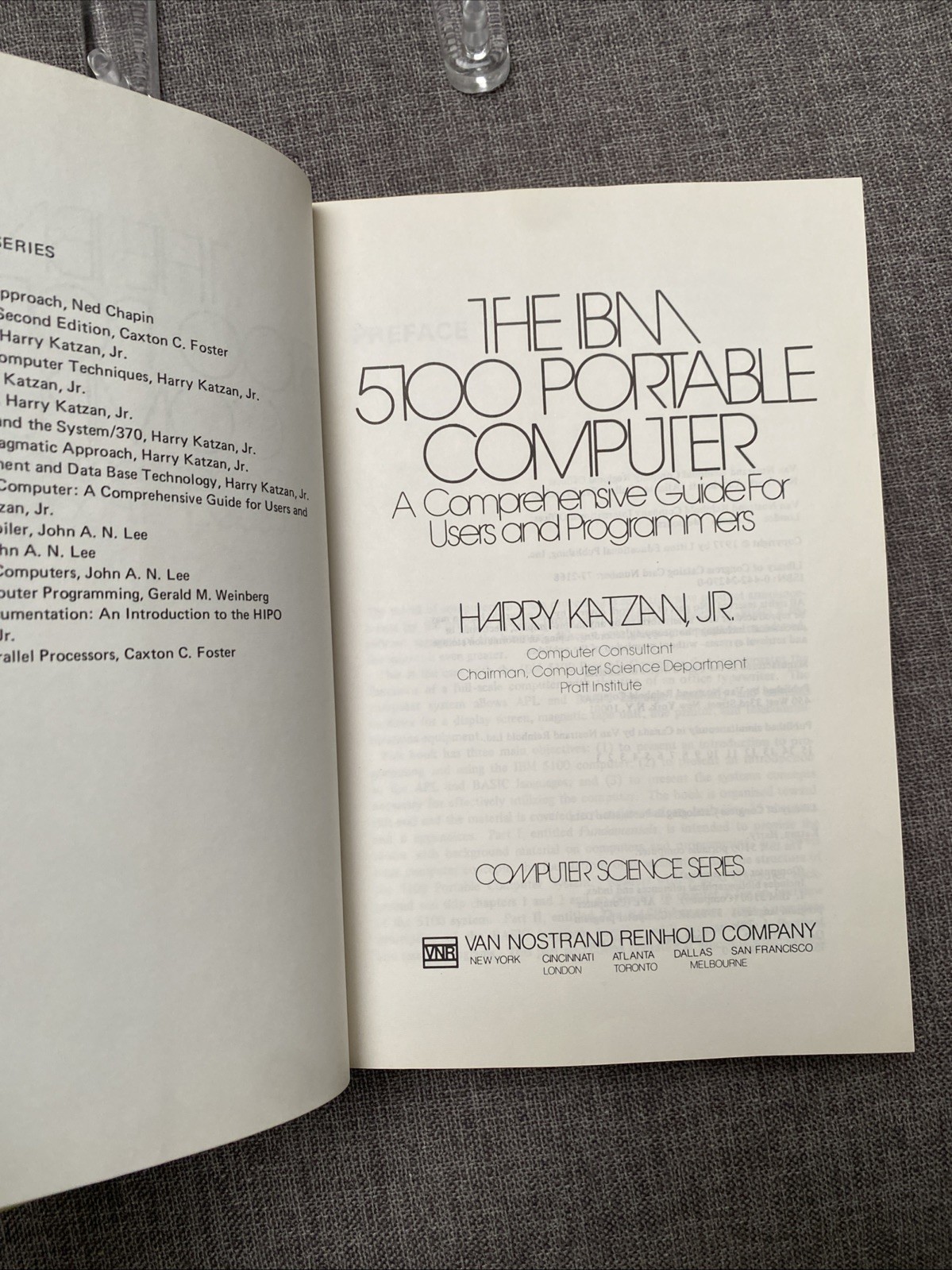The IBM 5100 Portable Computer Comprehensive Guide Katzan Hardcover 1977