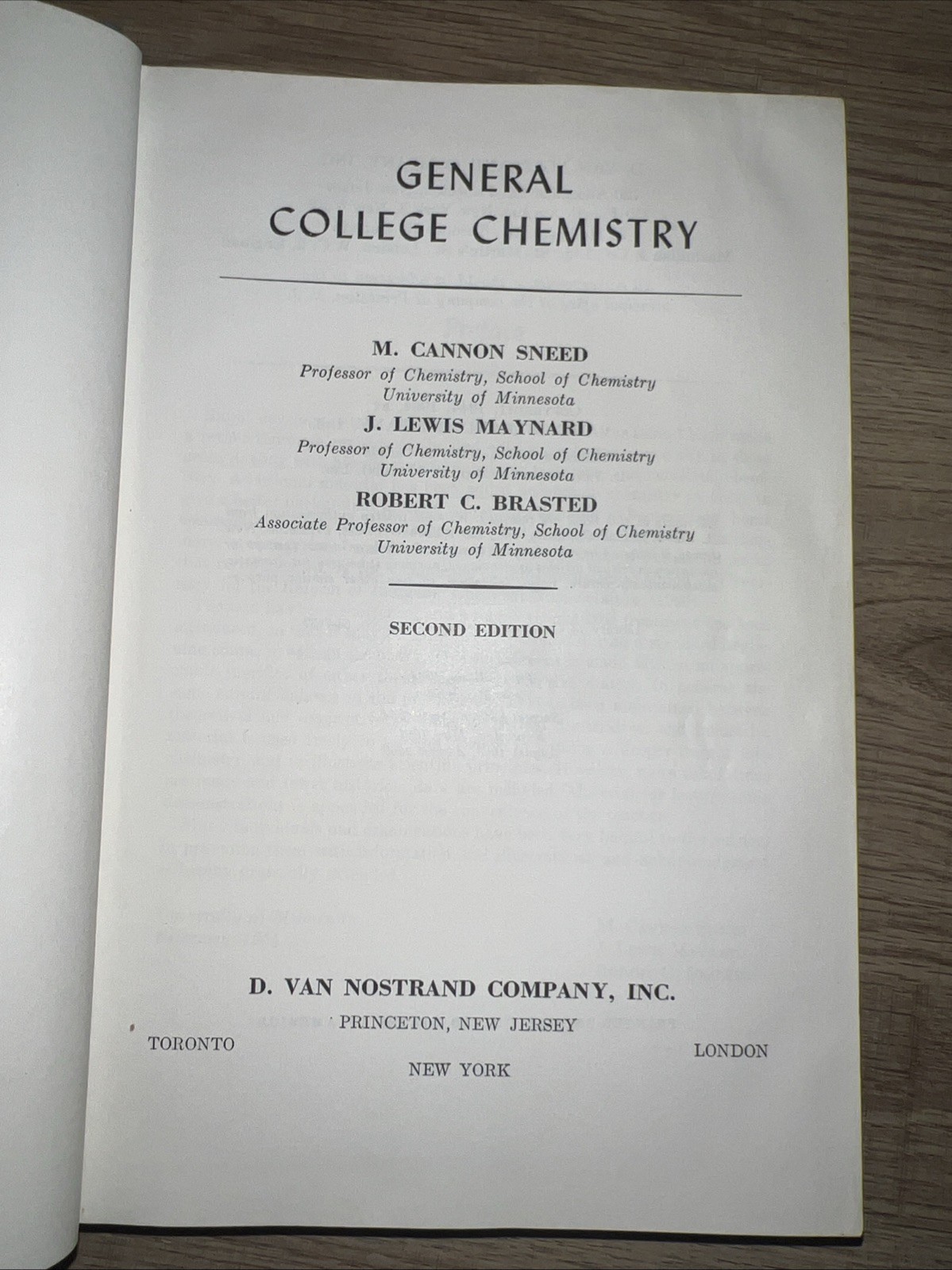 General College Chemistry, Second Edition – Van Nostrand Inc – 1957, Vintage