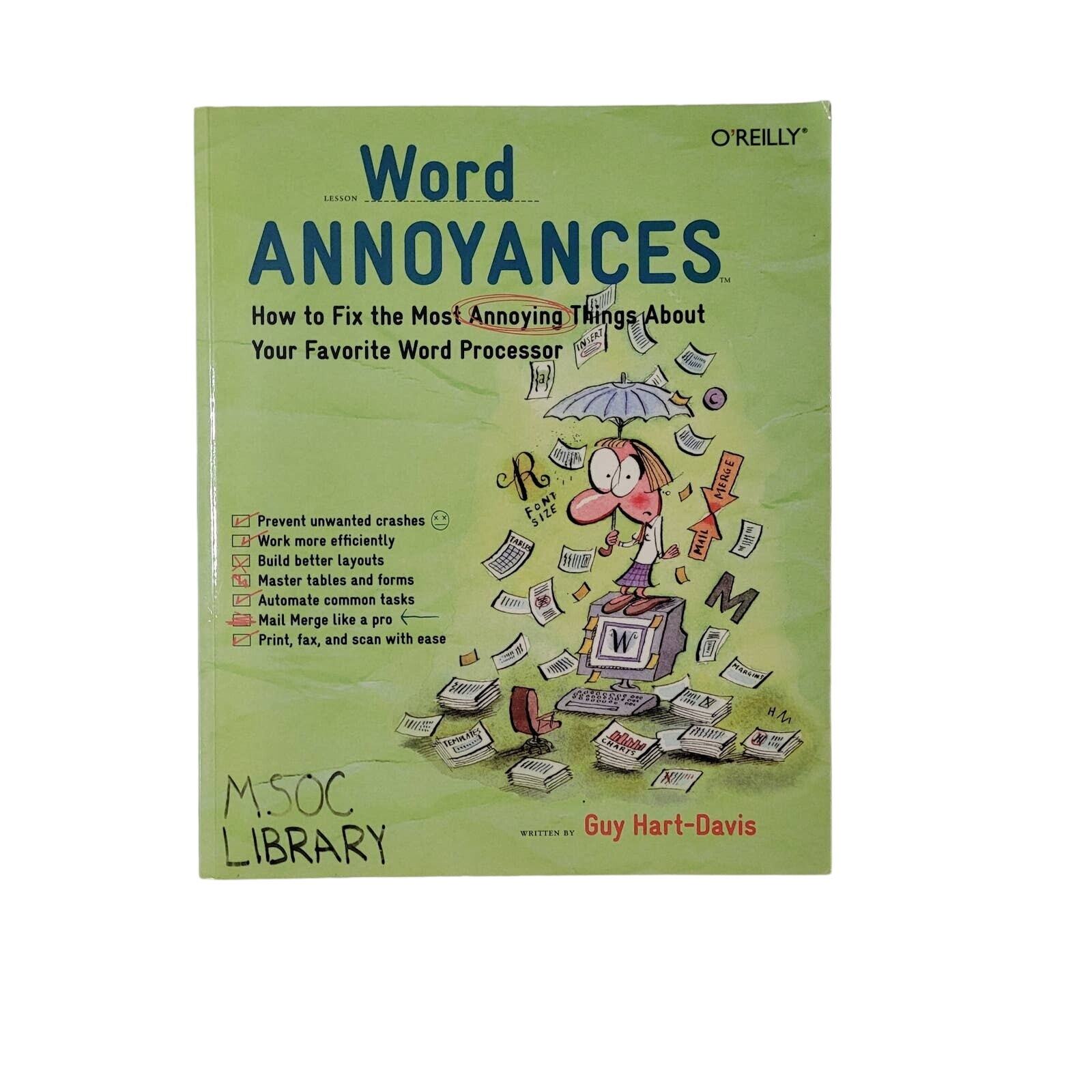 Word Annoyances O’Reilly by Guy Hart-Davis