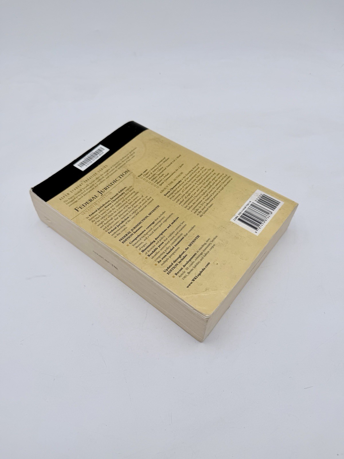 Aspen Treatise for Federal Jurisdiction by Erwin Chemerinsky 7th Edition Wolters