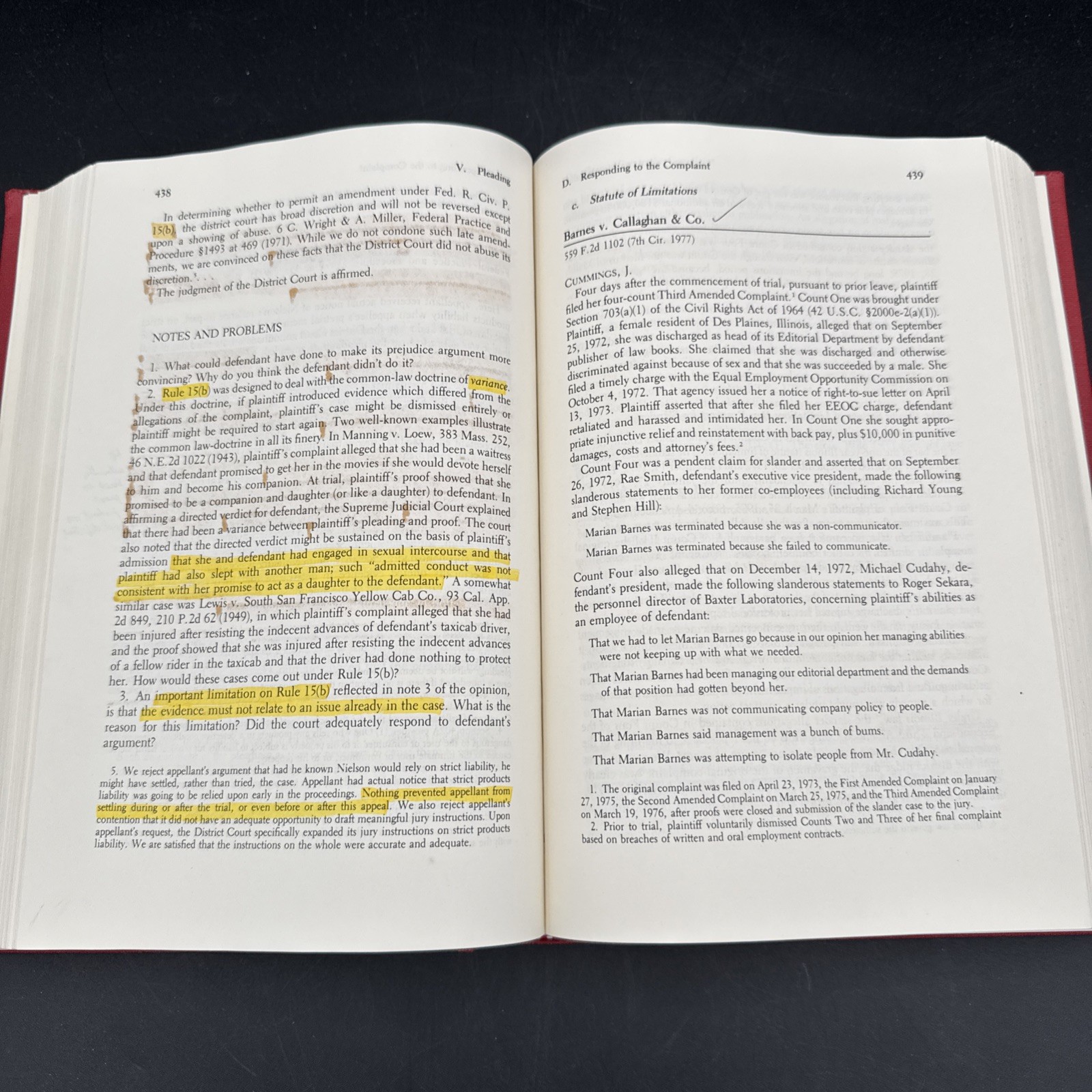Civil Procedure [Law School Casebook Series] Landers, Martin 1981 Eighth Print