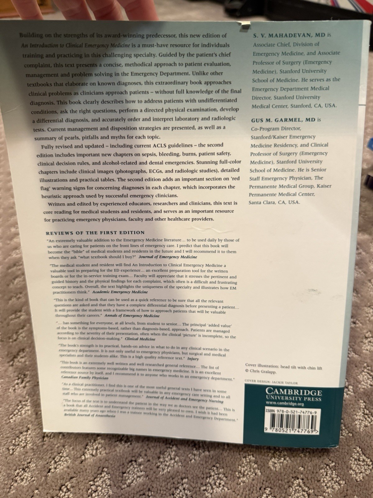 Cambridge Clinical Emergency Medicine 2nd Ed Mahadevan Garmel Textbook
