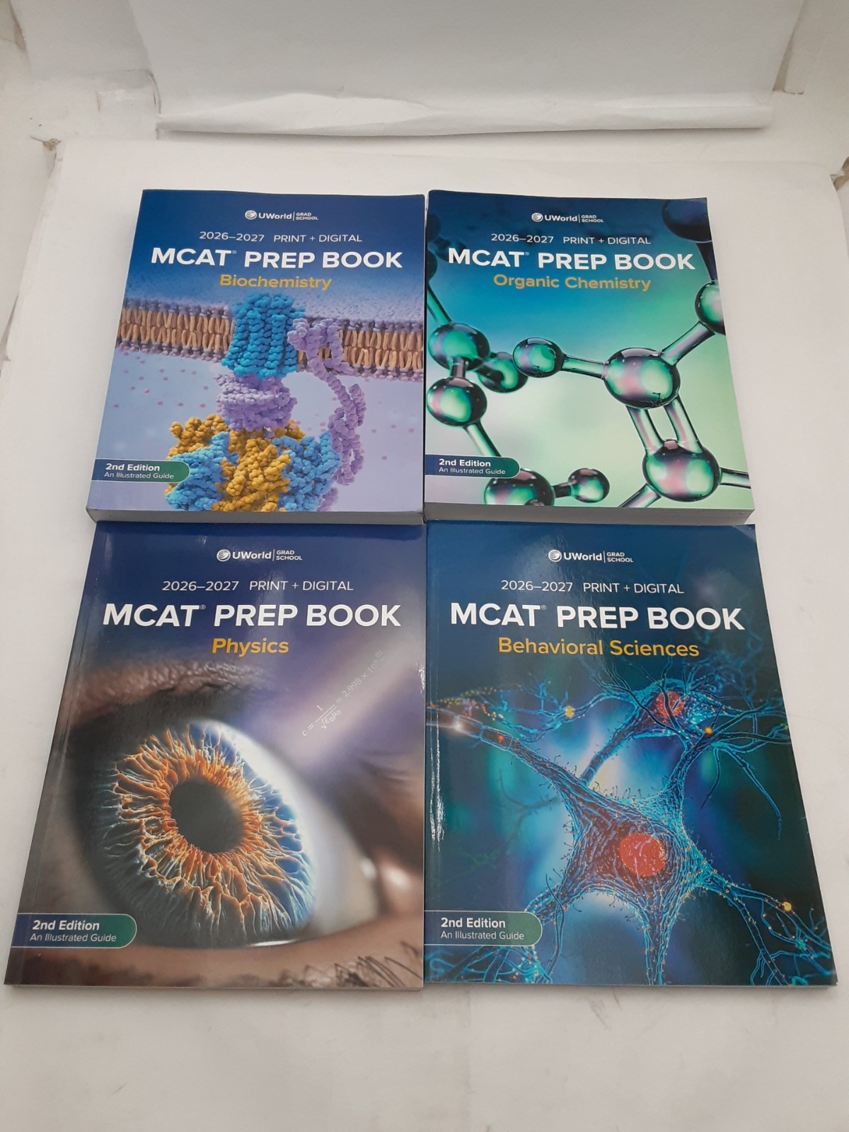 2026-2027 MCAT Prep Books 2nd Ed Bio & Organic Chem, Physics, Behavior Sciences